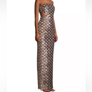 SOLD OUT! Black Halo
Chana Sequined Column Gown Evening gown